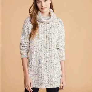Lou & Grey Size Small Rainbowmarl Tunic Sweater Turtle Neck NEW!